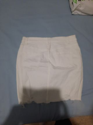 Falda vaquera blanca