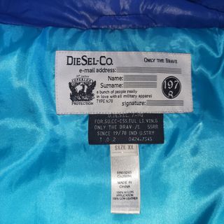 Chaqueta Plumas Diesel®Talla XL