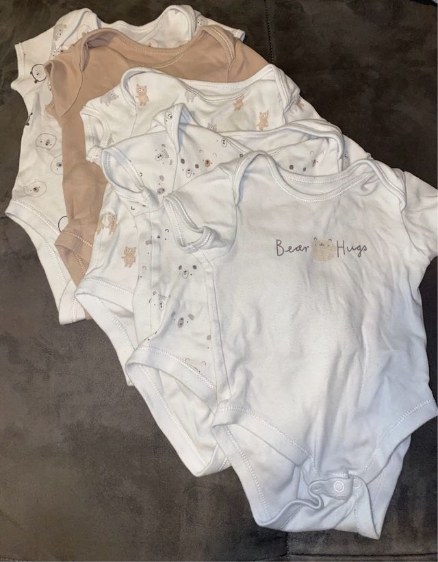 Set da 5 body a maniche corte 6/9 mesi, 74 cm