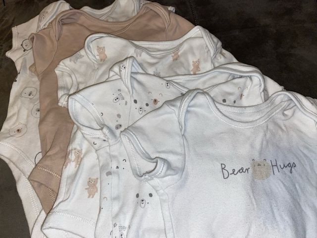 Set da 5 body a maniche corte 6/9 mesi, 74 cm