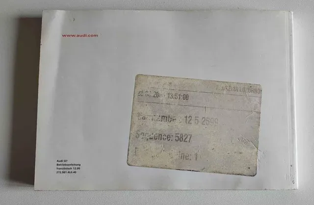 Manuale Audi Q7 (in lingua francese)