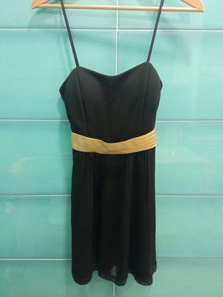 Vestido negro fiesta mujer