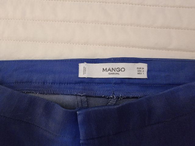 Pantalón pitillo elástico-Mango