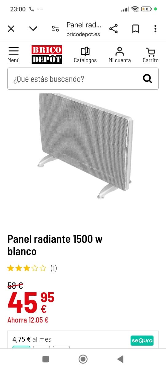 Panel Radiador Blanco
