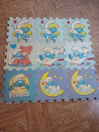 Alfombra pitufos