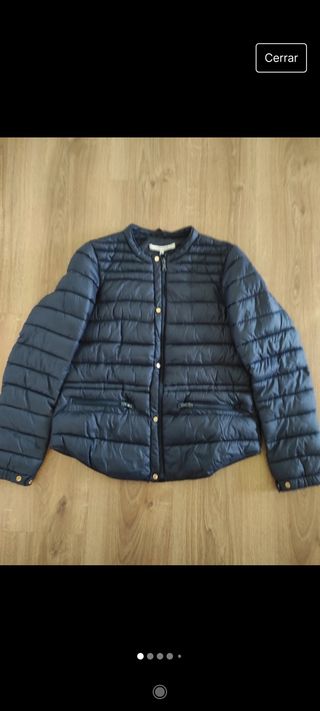 Cazadora acolchada mujer azul marino 