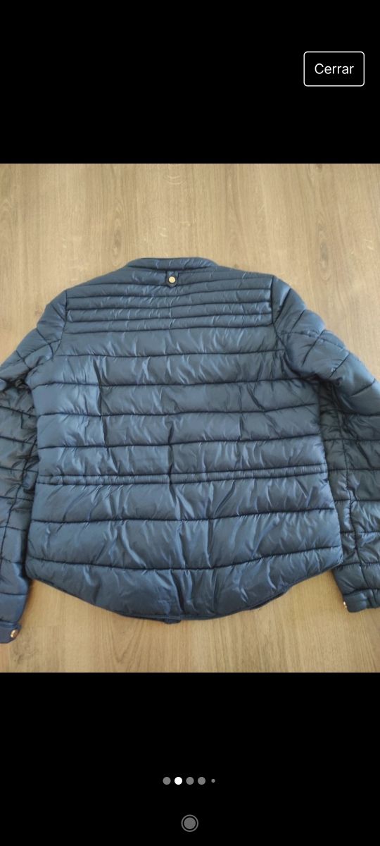 Cazadora acolchada mujer azul marino