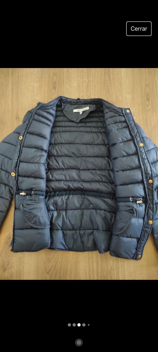 Cazadora acolchada mujer azul marino