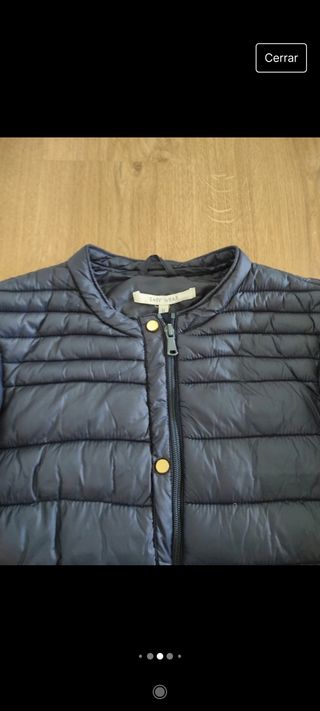 Cazadora acolchada mujer azul marino 