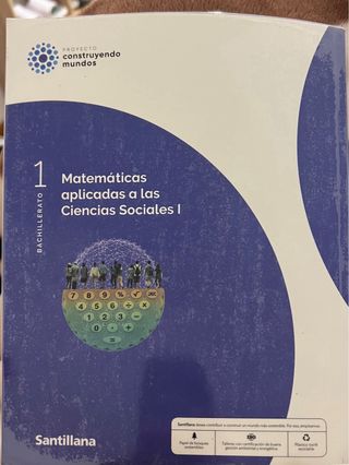 Matemáticas ciencias sociales santillana 1 bach