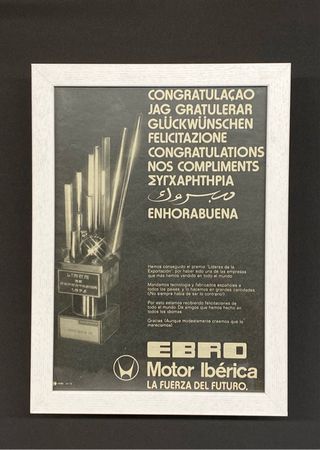 EBRO TRACTOR FURGONETA CAMIÓN PUBLICIDAD ANTIGUA