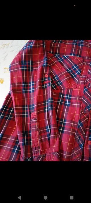 Camisa de cuadros de mujer