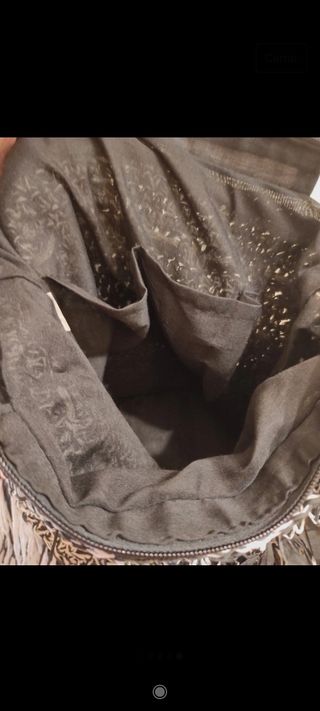 Bolso rafia blanco y negro