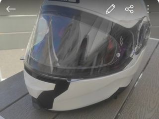 Casco de moto modular