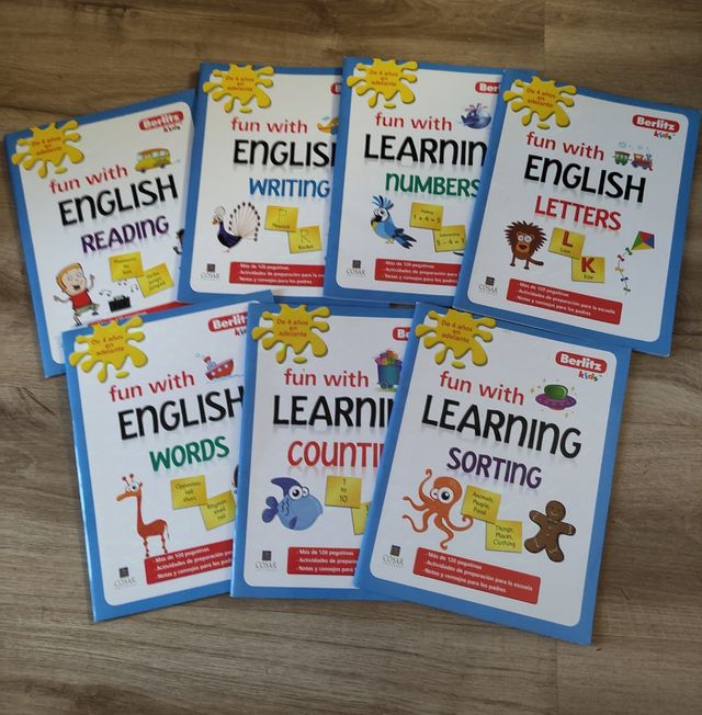 Set di 7 divertenti libri in inglese bianco
