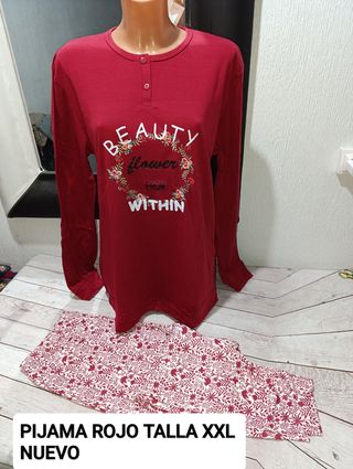 Pijama rojo y blanco TALLA XXL NUEVO 