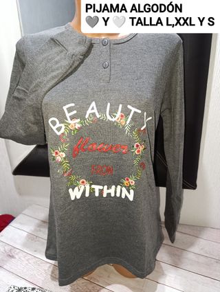 Pijama mujer gris 🩶 invierno nuevo