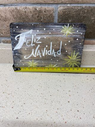 Cartel madera Feliz Navidad