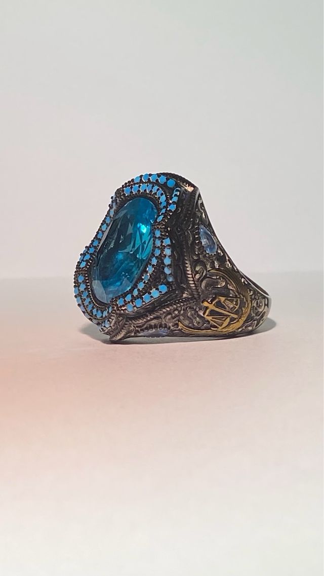 Anello Argento Acquamarina - Turchese