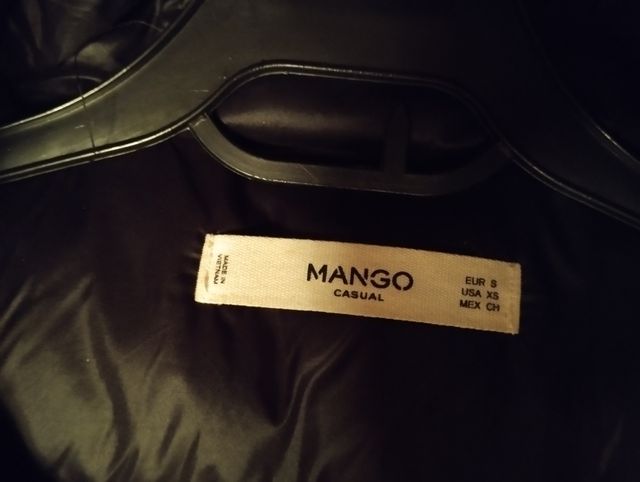 Abrigo verde plumífero mango