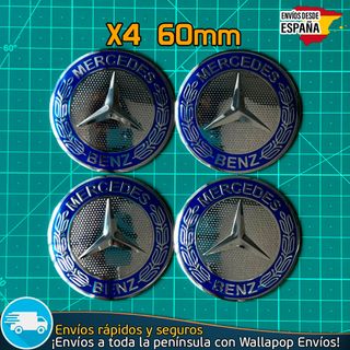 X4 Emblemas Mercedes Benz 60mm Pegatinas Tapacubos