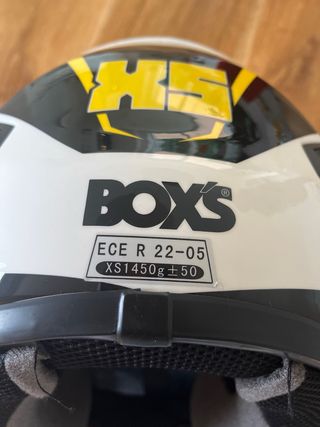 Casco box amarillo moto/ kart
