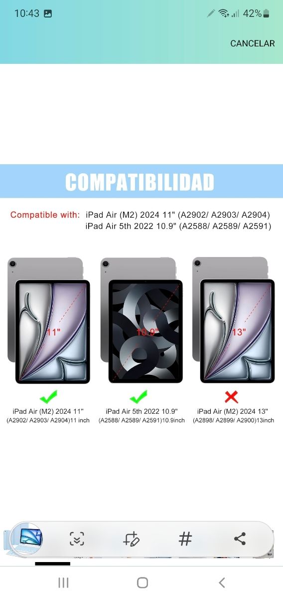 Funda Air Pad 11 con Teclado NUEVO