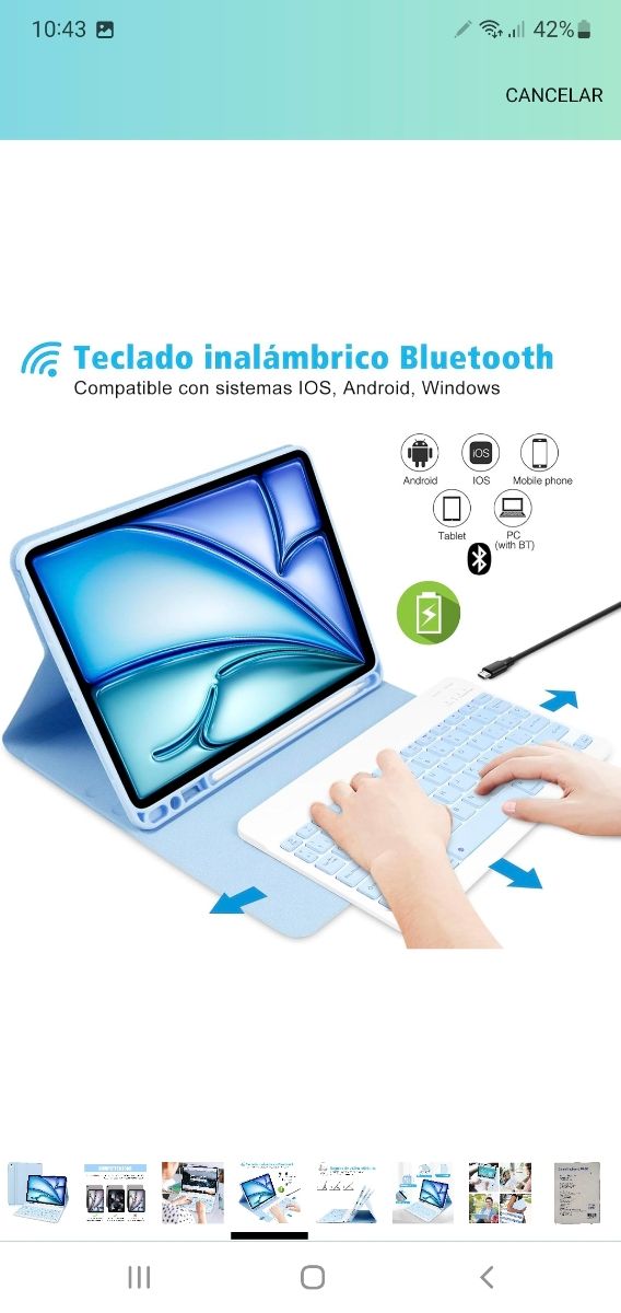 Funda Air Pad 11 con Teclado NUEVO