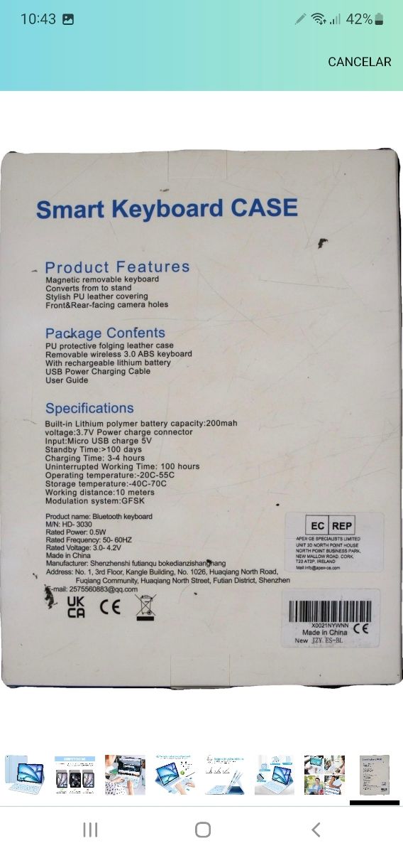 Funda Air Pad 11 con Teclado NUEVO