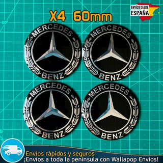 X4 Emblemas Mercedes Benz 60mm Pegatinas Tapacubos