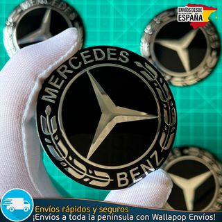X4 Emblemas Mercedes Benz 60mm Pegatinas Tapacubos