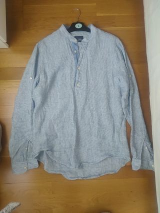 Camisa de lino T. L-M de Zara Man