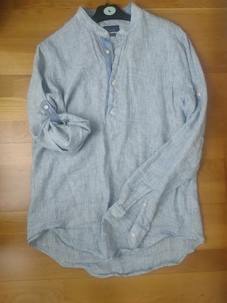 Camisa de lino T. L-M de Zara Man