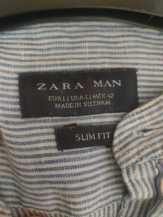 Camisa de lino T. L-M de Zara Man