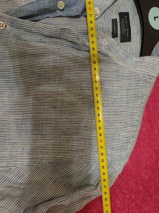Camisa de lino T. L-M de Zara Man