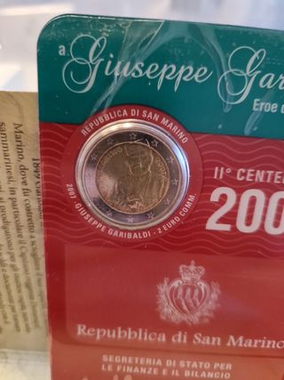 Moneta San Marino 2 euro Garibaldi