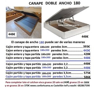 Colchon + canapé abatible 3 ofertas baratas