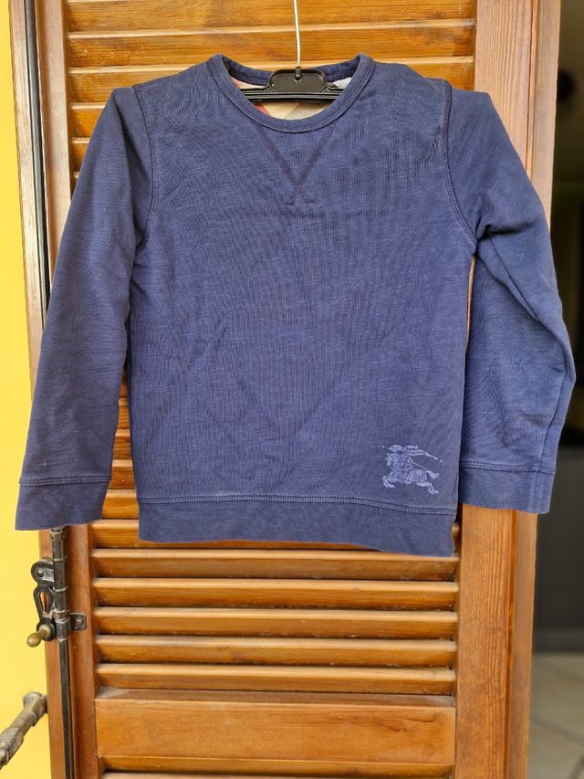 Felpa bambino Burberry, tg 5/6 anni