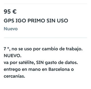 GPS IGO PRIMO BUS CAMION CARAVANA 