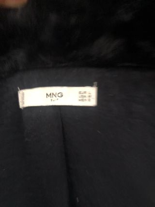 Abrigo piel azul oscuro talla L