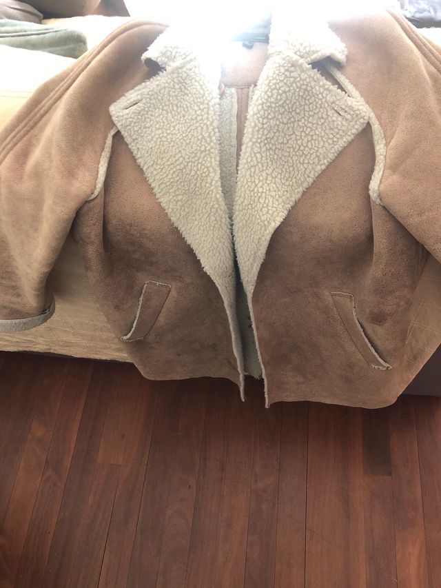 Abrigo piel camel talla M