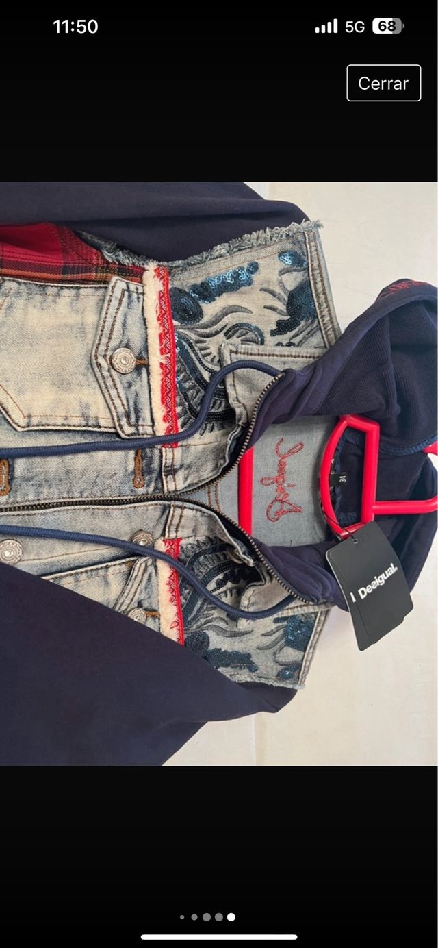 Chaquera vaquera marca Desigual