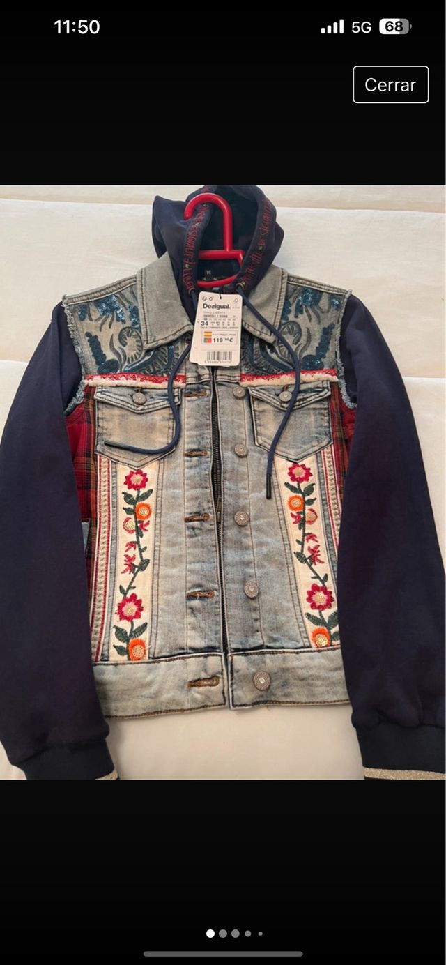 Chaquera vaquera marca Desigual
