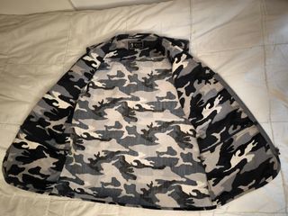 Chaleco gris militar caza
