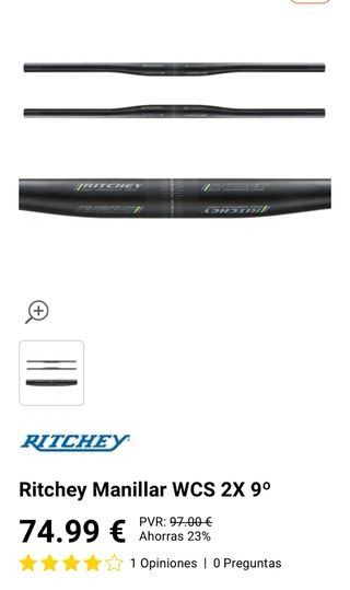 Conjunto manillar potencia Ritchey WCS