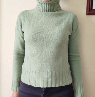 Jersey de cuello largo verde 