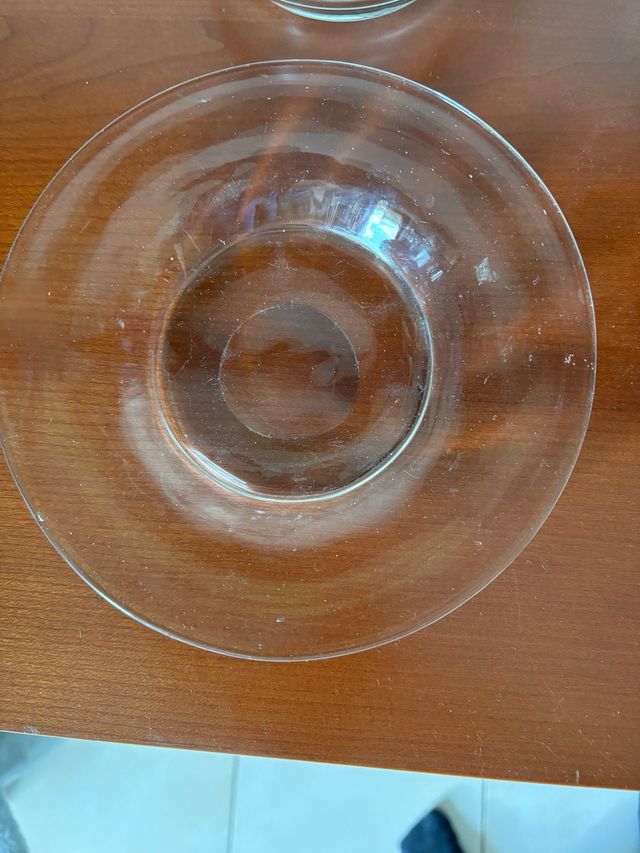 Bottiglia decorata con piattino fine 1800