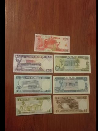 Billetes de Zambia
