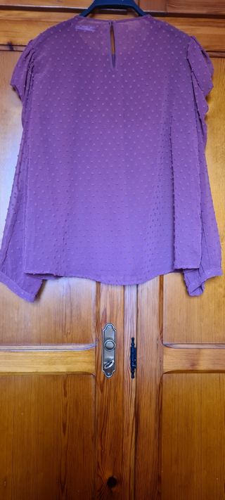 Blusa rosa plumetti de Zara