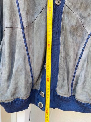 VINTAGE!! CAZADORA CHAQUETA CARDIGAN PIEL ANTE!